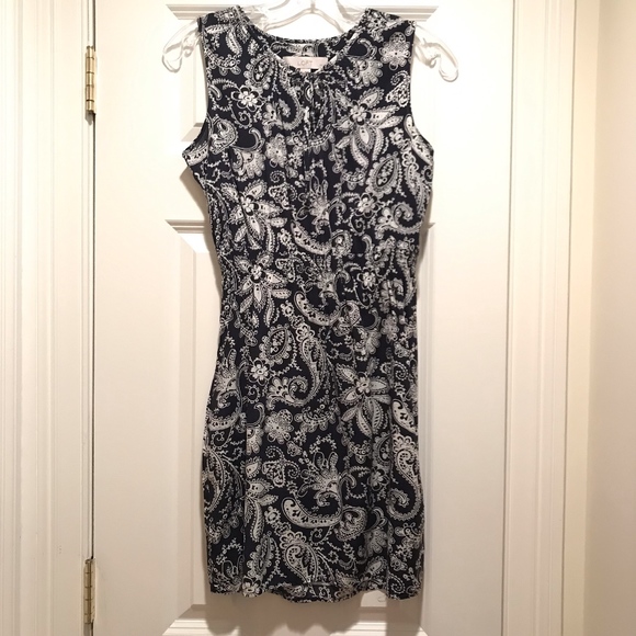 LOFT Floral Print Sleeveless Summer Dress - Picture 1 of 4